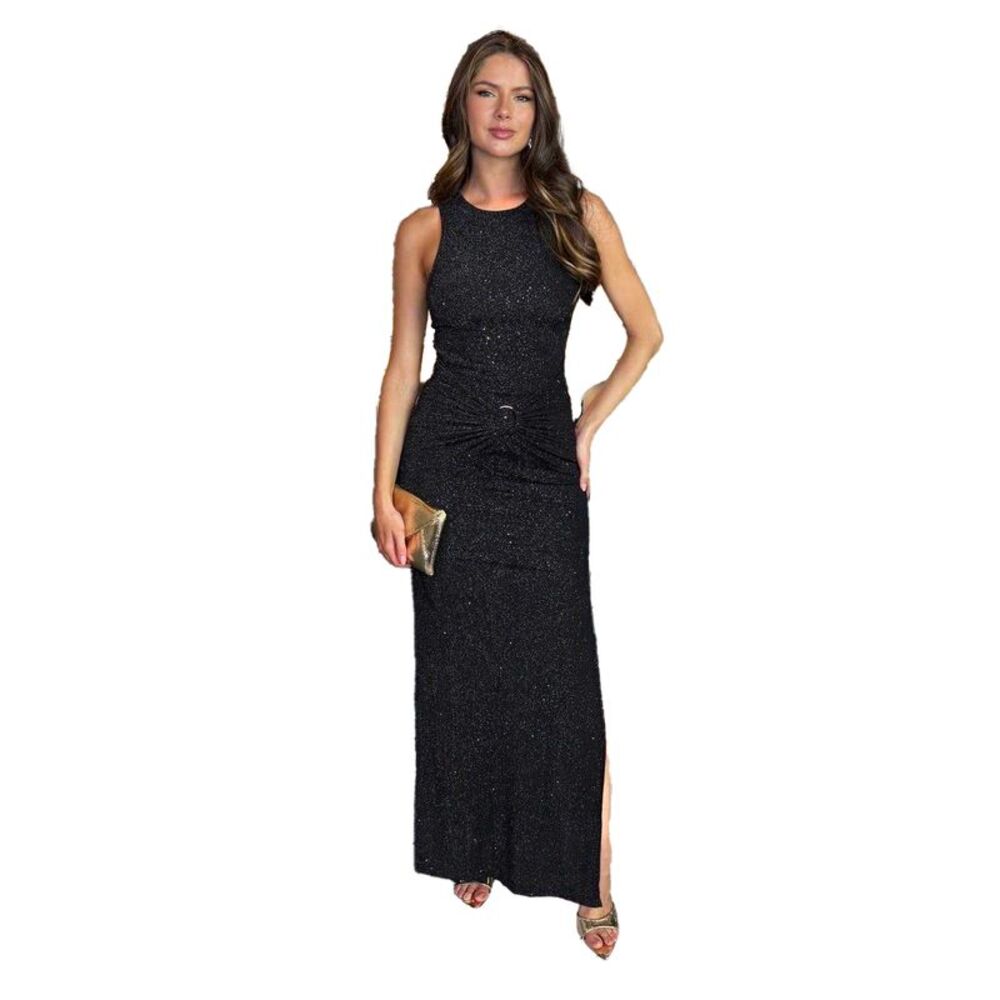 AX Paris Womens/Ladies Sparkle O Ring Bodycon Dress / Black